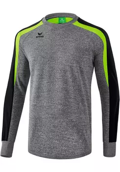 Рубашка erima Liga 2.0 Sweatshirt, серый меланж/черный/зеленый геккон