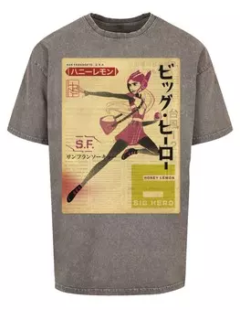 Рубашка F4NT4STIC Big Hero 6 Honey Lemon Newspaper, цвет Muddy colored