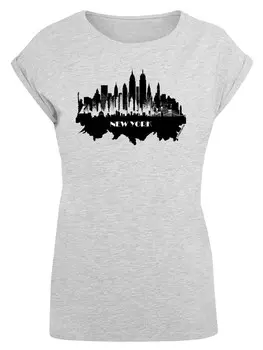 Рубашка F4NT4STIC Cities Collection - New York skyline, серый