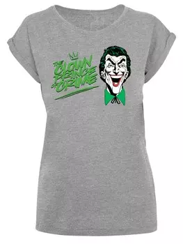 Рубашка F4NT4STIC DC Comis Superhelden Batman Joker The Clown Prince Of Crime, пятнистый серый