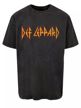 Рубашка F4NT4STIC Def Leppard, черный