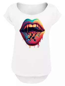 Рубашка F4NT4STIC Drooling Lips, белый