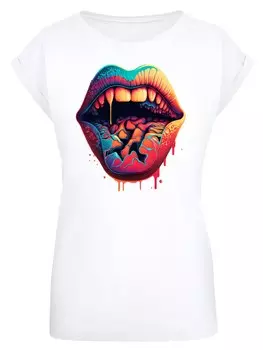 Рубашка F4Nt4Stic Drooling Lips, белый