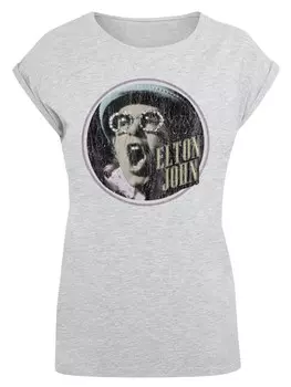 Рубашка F4NT4STIC Elton John Vintage Circle, цвет Grey/Dark grey