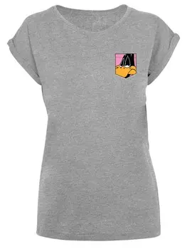 Рубашка F4NT4STIC Looney Tunes Daffy Duck Face, темно-серый