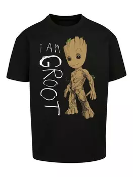 Рубашка F4NT4STIC Marvel Guardians of the Galaxy I Am Groot, черный