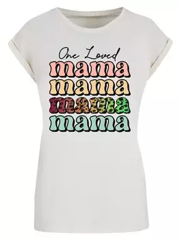 Рубашка F4NT4STIC Mothers Day Mama Typography Leopard Print Pastel, песочный