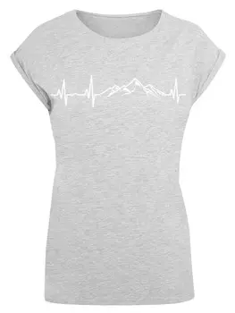 Рубашка F4NT4STIC Mountain Heartbeat, серый