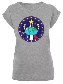 Рубашка F4NT4STIC NASA Classic Globe Astronauts, серый