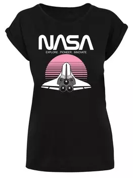 Рубашка F4NT4STIC NASA Space Shuttle Sunset, черный