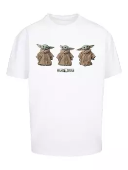 Рубашка F4NT4STIC Star Wars The Mandalorian The Child Poses, белый