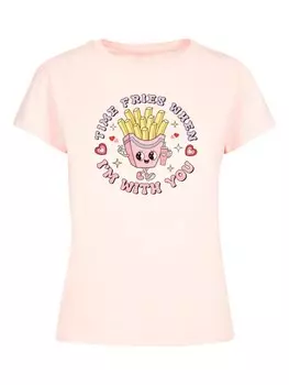 Рубашка F4NT4STIC Time Fries when I am with you Valentinstag, розовый