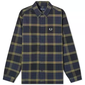 Рубашка Fred Perry Tartan, синий/зеленый
