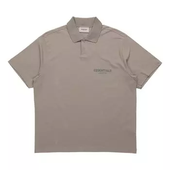 Рубашка fw20 logo polo shirt 'taupe' Fear Of God Essentials, серый