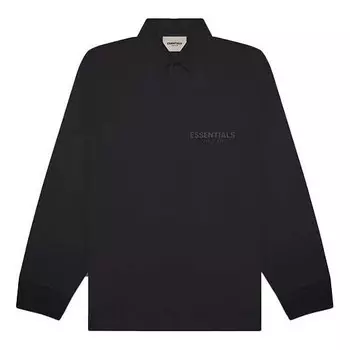 Рубашка fw20 long sleeve polo shirt 'black' Fear Of God Essentials, черный
