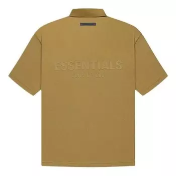 Рубашка fw21 logo polo shirt' 'amber' Fear Of God Essentials, бежевый