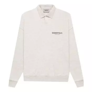Рубашка fw21 long sleeve polo shirt 'oatmeal' Fear Of God Essentials, серый
