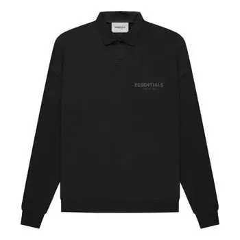 Рубашка fw21 long sleeve polo shirt 'stretch limo' Fear Of God Essentials, черный