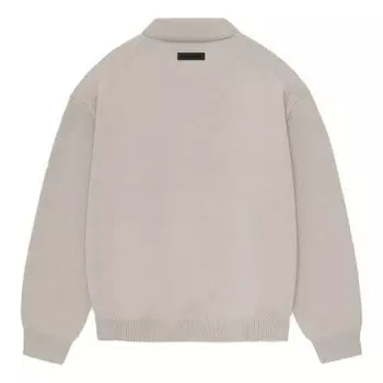 Рубашка fw23 knit polo shirt 'silver cloud' Fear Of God Essentials, серый
