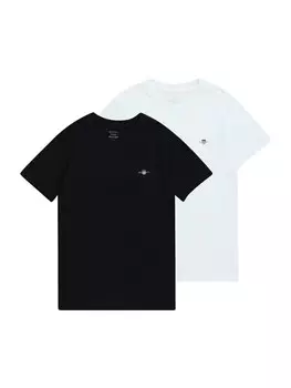 Рубашка GANT, черный/белый