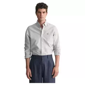 Рубашка Gant Slim Oxford Banker Stripe, белый