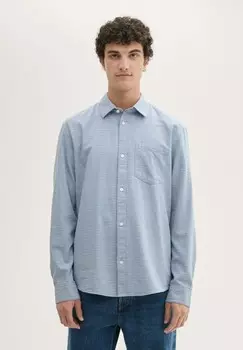 Рубашка GEMUSTERTES TOM TAILOR DENIM, светло-голубой