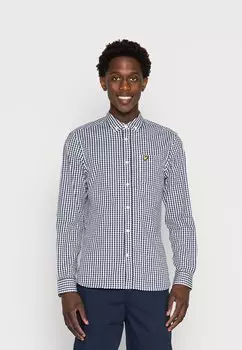 Рубашка GINGHAM Lyle & Scott, темно-синий/белый