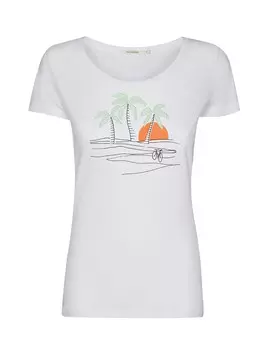 Рубашка GREENBOMB Nature Sunset Palms, белый
