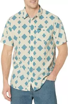 Рубашка Grit Mandala Short Sleeve Woven Volcom, цвет Whitecap Grey