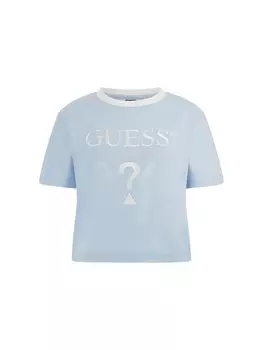 Рубашка GUESS Boxy, небесно-синий