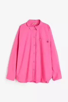 Рубашка H&amp;M cotton, розовый