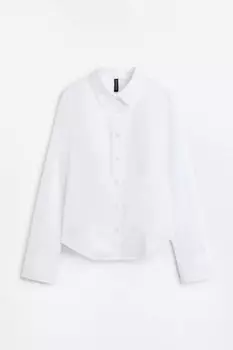 Рубашка H&amp;M Fitted Poplin, белый