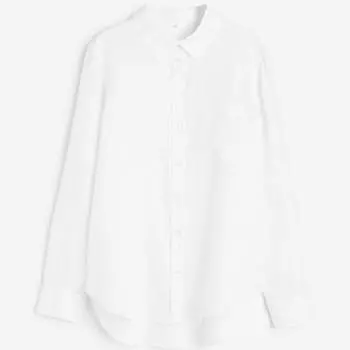 Рубашка H&amp;M Linen, белый