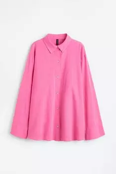Рубашка H&amp;M Linen-blend Shirt, розовый