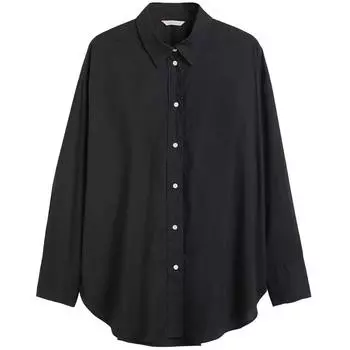 Рубашка H&amp;M+ Oversized Cotton, черный