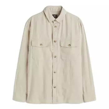 Рубашка H&amp;M Regular Fit Linen-blend, светло-бежевый