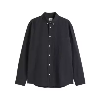 Рубашка H&amp;M Relaxed Fit Oxford, темно-серый