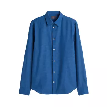 Рубашка H&M Slim Fit Easy-iron, синий