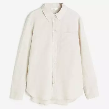 Рубашка H&M Linen, светло-бежевый