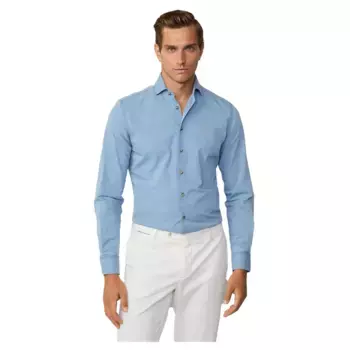 Рубашка Hackett Light Denim, синий