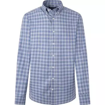 Рубашка Hackett Melange Poplin Check, синий