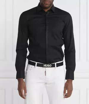 Рубашка Hugo Keidi Slim Fit, черный