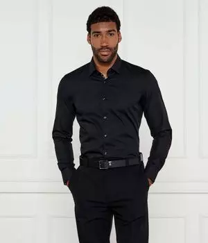 Рубашка Hugo Koey Slim Fit, черный