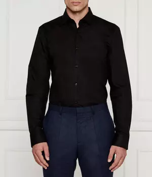 Рубашка Hugo Slim Fit, черный