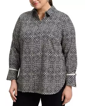 Рубашка Iris Rain Foxcroft Plus, черный