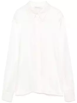 Рубашка из атласа Alberta Ferretti, белый