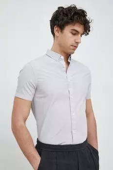 Рубашка из хлопка Armani Exchange, серый