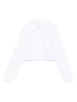 Рубашка из хлопка Elisabetta Franchi, белый