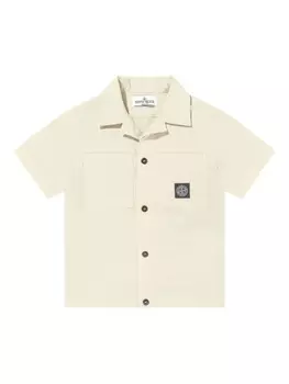 Рубашка из хлопка Stone Island Junior, нейтральный