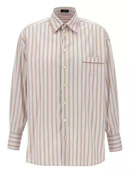 Рубашка из хлопка в полоску ETRO, белый
